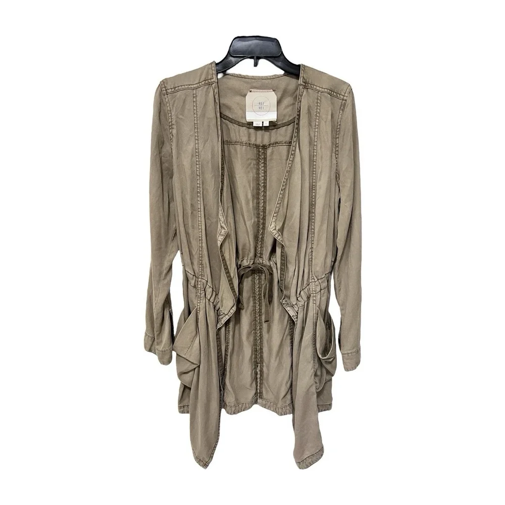 Anthropologie Hei Hei Grunge Jacket Khaki Hippi Boho Chic Size S